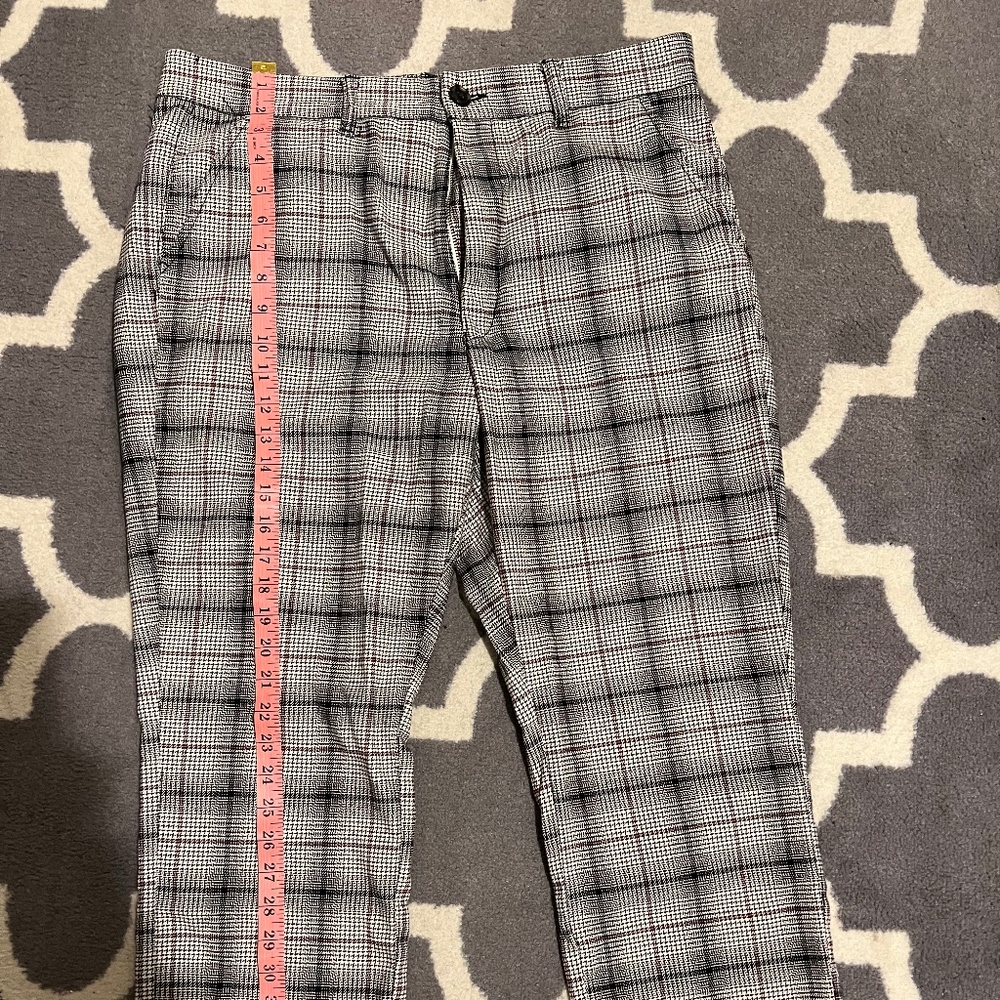 Pink and Black Plaid Pants